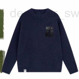 Men's Sweaters Designer High end trendy brand badge long sleeved fashionable sweater versatile for autumn and winter warm round neck couple knitted sweater