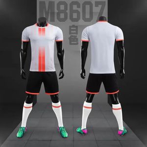 Män anpassar fotbollströjor vuxna barn fotbollsuniformer skjortor kvinnor futsal idrottskläder kit träning tracksuit barn sport kostym 240312