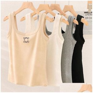 Womens T-Shirt Tank Top Sommer Slim ärmellose Camis Croptop Outwear elastische Sport gestrickte Tanks 01 Drop Lieferung Bekleidung Kleidung zu Ot2Sq