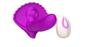 Vibratori femminili invisibili conchiglia farfalla vibratore biancheria intima senza spalline pene impermeabile telecomando giocattoli sessuali ricaricabili1627275