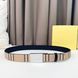 Designer Belt Cowskin Real Leather Width 3 5CM Classic Needle Buckle Belts Plaid for Man Woman 2 Style217I
