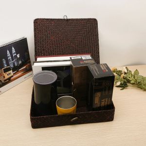 バスケットWhism Rattan Wicker Storage Box