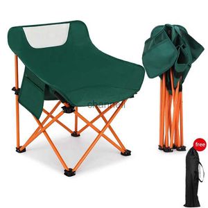 Camp Furniture Outdoor Camping Folding Chair Portable Arc Moon Chairs Outdoor Liten avföring Viktbeständig strandstol Camping Lätt YQ240315