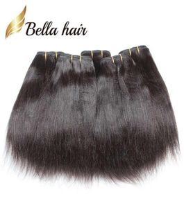 100 Malaysian Hair Weaves Human Hair Weft Hair Extensions 830inch 3pcslot Yaki Natural Color BellaHair5341351