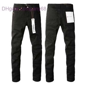 Designer Męska Purple Marka Jeans American High Street Black Plisted Basic