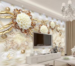 Arkadi 5d Wall Panel Wallpaper Marble Diamond Jewelry Rose Background Modern Europe Art Mural for Living Room Large Painting Home 4006075