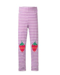 Hoppmätare Girls Strawberry Leggings Pants for Autumn Spring Embroidery Baby Stripe Clothing Skinny 2105294424841