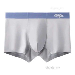 Underpants Men Sexy Ice Silk Sleep Bottoms Seamless Shorts U Convex Pouch Boxer Briefs Panties Underwear For Boys