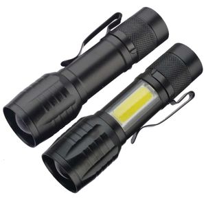 Rechargeable Strong LED Outdoor 14500 Zoom USB Work Light Cob Mini Flashlight 335313