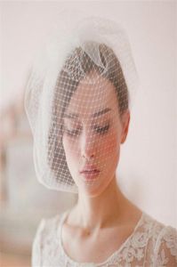 Vintage Wedding Bridal White Birdcage Veil Face Net Flower Combs Fascinator Headdress Hårtillbehör Net Huvudband Huvudbonad Face7951616