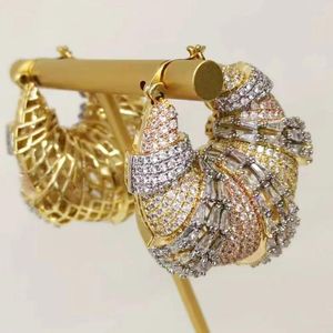 Hoop Earrings GODKI Luxury Leopard Statement Big For Women Wedding Cubic Zircon CZ DUBAI Bridal Round Circle Earring 2024
