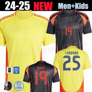 2024 2025 Colombia Away Soccer Jerseys CORDOBA Valderrama 24 25 FALCAO JAMES maglia da calcio casa CUADRADO National Team uomo bambino kit Camiseta de futbol maillot BORRE