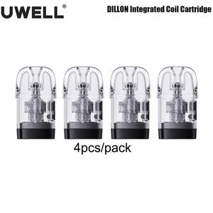 Original Uwell Dillon EM Pod Cartridge 0.6ohm/0.9ohm Coil 2.5ml Side Filling For Dillon EM Kit Electronic Cigarette Vape 4pcs/Pack