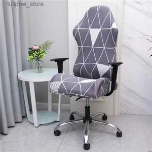 Chair Covers Gaming Chair Covers Stretch Spandex Armchair Seat Covers Furniture Protector Race Game Rotating Chair Cover for Office Computer L240315
