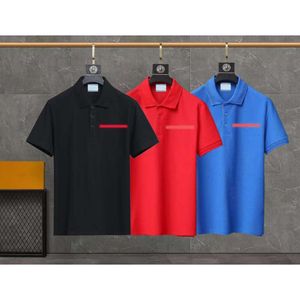 Designer Polos Herren P-RA T-Shirt Hemd T-Shirts Jacken Klassischer Mantel Mode Männer Tops Oberbekleidung Hohe Qualität Casual Paar Kurze Ärmel Großhandel