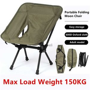 Lägermöbler reser ultralätt fällstol superhard max belastning 150 kg utomhus campingstol bärbar strand vandring picknick sittplats fiske pall yq240315