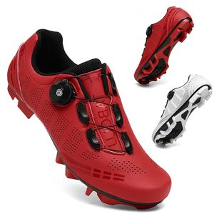 Sapatos de ciclismo MTB com chuteiras Homens Route Cleat Road Bike Speed Flat Sneaker Racing Mulheres Bicicleta Mountain Spd Calçado de ciclismo 240311