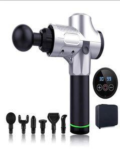 6 Heads 30 Speeds Massage Gun Deep Tissue Muscle Massager Sore Relief Stiffness Super High Intensity Vibration Quick Recharge Whit2174849