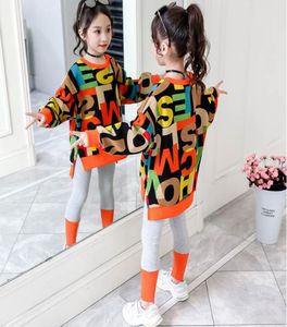 2021 nuovi vestiti per bambini vestito per ragazze vestiti autunnali moda casual bambini grandi039S lettera maglione leggings set a due pezzi3621290