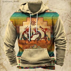 رجال الرجال للرجال Sweatshirts الخريف خمر رجال هوديي أزياء الأكمام طويلة الأكمام هاراجوكو طباعة أزياء الشارع الضخمة رجال الرجال ملابس غير رسمية L240315