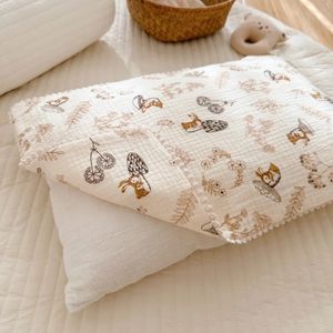 Dzieci Cartoon Bear Bedding Polow Cover Dekoracyjne dzieci poduszka dla niemowląt bawełniana obudowa dla urodzenia 240313