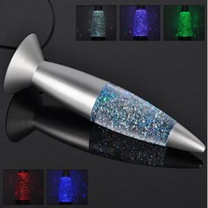 Lampada lava 3D Rocket che cambia colore multiplo RGB LED Glitter Party Mood Night Light Lampada da comodino regalo di Natale2581821