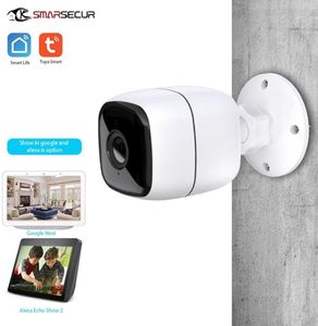 Tuya IP Camera 1080p Home Security Outdoor NightVisionリモートモニター雨プルーフWiFiワイヤレスワークスマートライフ8269403