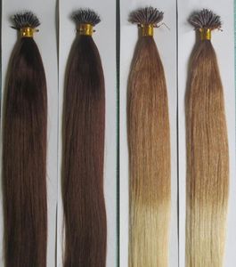 Grade 9A100 Human Hair Nano ring Straight Hair extension 1gstrand100sLot 7Colors for choice dhl7902747