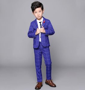 Marca meninos conjunto de roupas formais para casamentos baile festa escola alta qualidade crianças blazer calças 2 pçs roupas crianças traje f2841372934