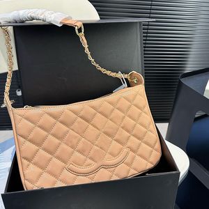 Caviar Leather Women Designer Hobo Bag 27x16cm Gold Zipper Matelasse Chain Diamond Lattice Quilted High-Capacity Underarm Shoulder Handbag Luxury Purse