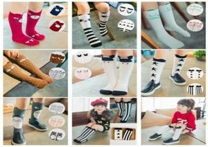 24 stilar unisex tecknad djur ben värmare flickor pojkar knä hög totoro panda räv strumpor barn söt randig knä pad sock 06y6828110