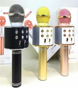 WS858 Wireless Microphone Magic KTV Karaoke sing song handheld Player With Speaker Loudspeaker magic bluetooth For Smartphone andr3813220