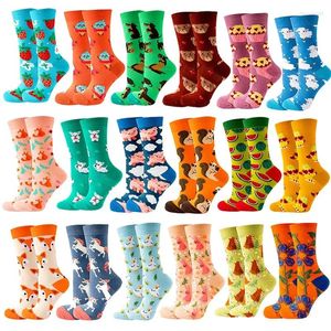 Women Socks Women's For Autumn And Winter Animal Mid Tube Fruit Men's Cute Fashionable Food Personality