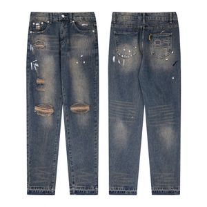 pantaloncini firmati da uomo Galleryes depts pant 24 Trendy Brand Paint Dots Indossati Jeans usati lavati Pantaloni da strada da uomo e da donna