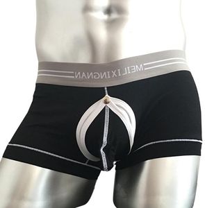 Offene Vorderseite Unterwäsche Cato Sexy Männer Boxershorts Penis Gat Höschen Atmungsbeutel Ausbuchtung Unterhose Männlich6814731