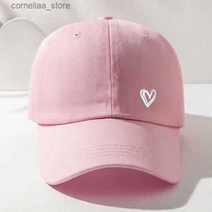 Ball Caps Heart Love Baseball Cap dla mężczyzn Kobiety swobodny snapback szczyt czapki solidny kolor kaczki hat moda na zewnątrz określa się na świeżym powietrzu Y240315