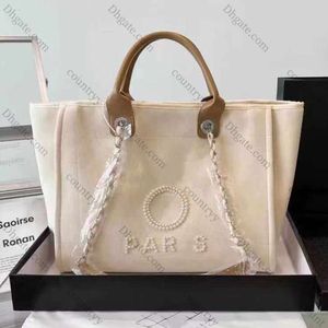 2024 Designer Bags Handbags Bag Channel Chain Bagss Beach Women Luxury Knitting Purse Shoulder Large Capacity Canvas Shopping Bag 04