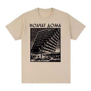 Molchat Doma Vintage T-shirt Etazhi Cotton Band Classic Graphic Art Men T shirt Tee Tshirt Womens Tops 240307