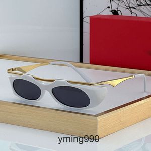 Completo SAINT LAURENTS YSL occhiali da sole bianchi occhiali firmati occhiali da sole da donna Tendenza moda Moderna raffinatezza con montature strette in acetato cat eye Alta qualità MY1E