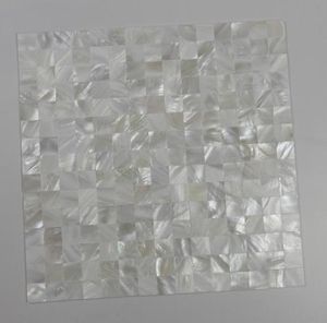 20x20 mm biały kolor Mother of Pearl Shell mozaiki płytki bezszwowe płytki z tytułu mesh łazienka Płytka MS12340151128725472