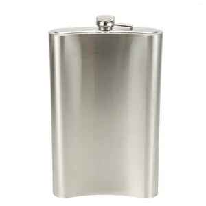 Frascos de quadril peças pote de vinho frasco flagon acessórios úteis 64oz garrafa de grande capacidade de aço inoxidável com capa de couro