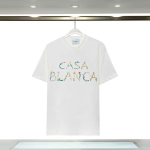 Designers camisetas Homens Mulheres Moda Camiseta Tees Vestuário Tops Homem Casual Peito Carta Camisa Roupas de Luxo Rua Shorts Manga Roupas Casablanc CamisetasF5NR