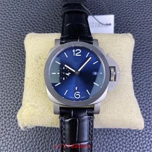 2024 VSF Factory Relógio masculino com caixa de fibra de carbono leve, mostrador azul com revestimento que brilha no escuro, pulseira de couro de bezerro com estampa de bambu azul, relógios estilo esportivo