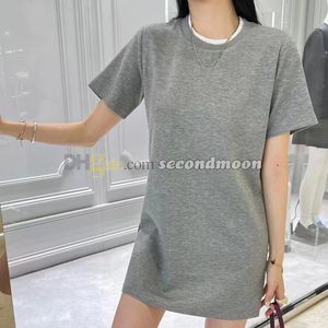 Crew Neck Dress Women Short Sleeve Dresses Designer Letters Patch Dress Spring Summer Dresses