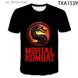 Męskie koszulki Nowe letnie styl śmiertelny Kombat 3D T-koszulka Mężczyzn Kobiet Tops Modna krótka koszulka Strtwear Cool Boy Girl Game Mk T Y240321