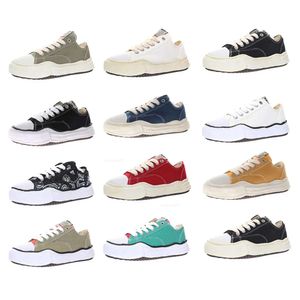 Maison mihara yasuhiro canvas skor mmy designer skor sneaker run plattform ny casual s platta män kvinnor tränare utomhus flicka pojke låg hike basket tennis 42