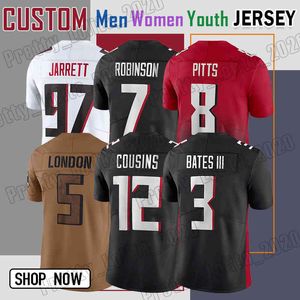 7 Bijan Robinson Football Jersey 12 Kirk Cousins 8 Kyle Pitts Darnell Mooney Atlantas Falcon Drake London Younghoe Koo A.J. Terrell Jr Desmond Ridder AJ Jessie Bates III