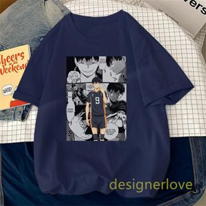 designer mens haikyuu camisetas anime kageyama tobio haikyuu tshirt homens Janpan desenhos animados na moda oversized t-shirt XL harajuku plus size preto branco rosa cinza homem roupa