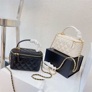 Women Leather 2024 Chain Designer mini Bags for Bag with Luxury High Quality Fashion 17 Shoulder 12cm make up box Handbag