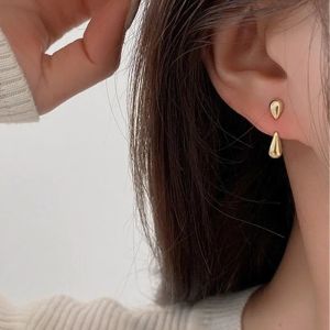 2024 Women 14k Yellow Gold Earrings Fashion Water Drop Pendant Earrings Femme Summer Jewelry Cool Girl Friendship Gift
